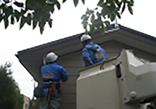 引込線工事 | 電気工事ってこんな仕事 | 株式会社山崎電気工事
